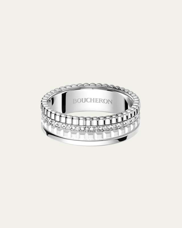 18K White Gold Quatre Double White Edition Small Ring